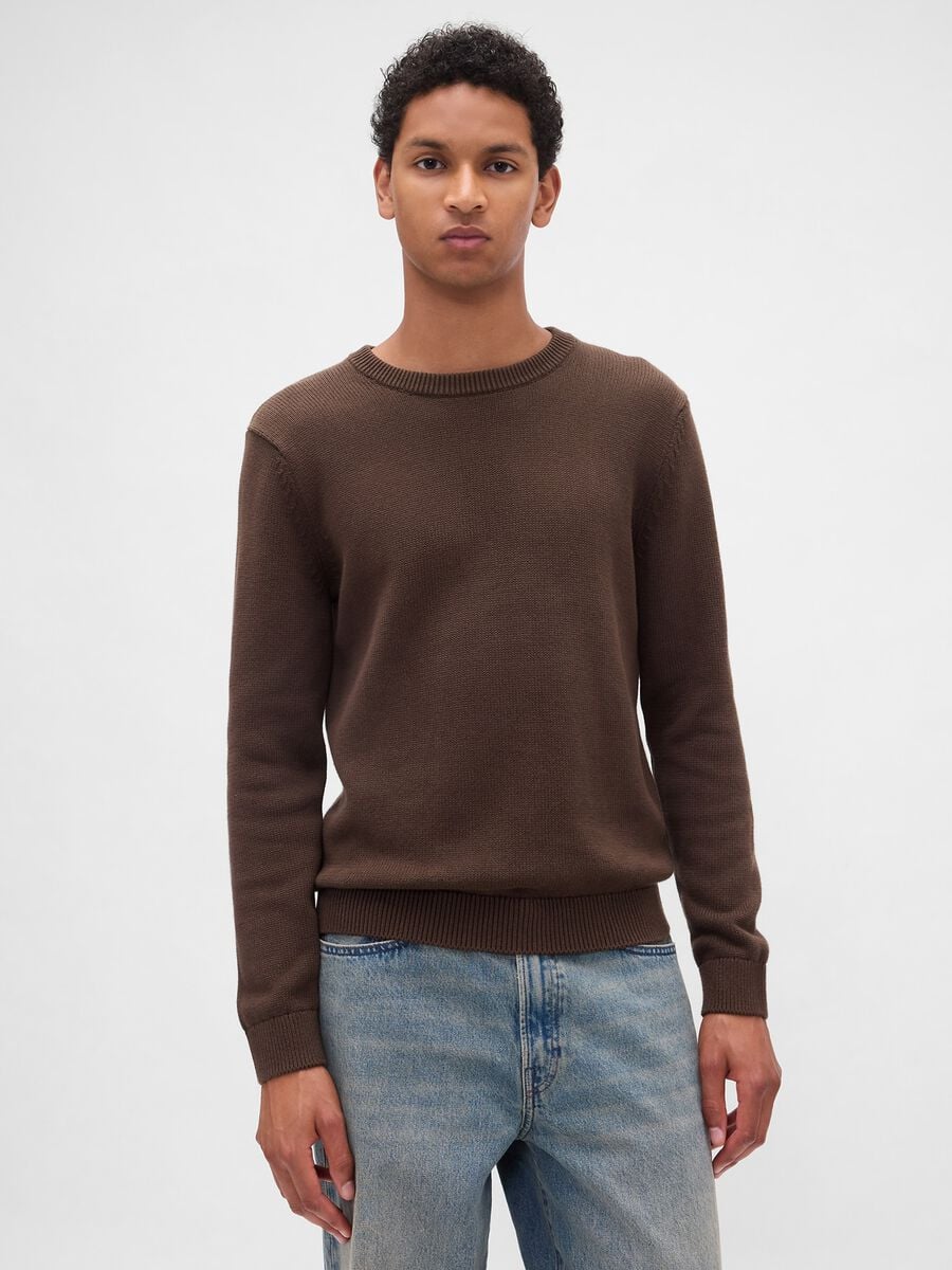 Brown Cotton Sweater_0