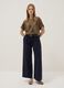 Blue pure linen palazzo trousers_0