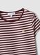 Brown pure cotton crew-neck striped T-shirt_1