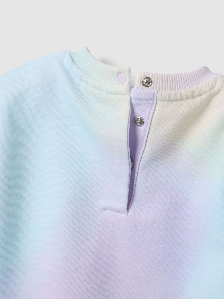 Felpa multicolor in puro cotone regular fit per bimba_3