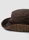 Brown reversible cotton-blend hat_1