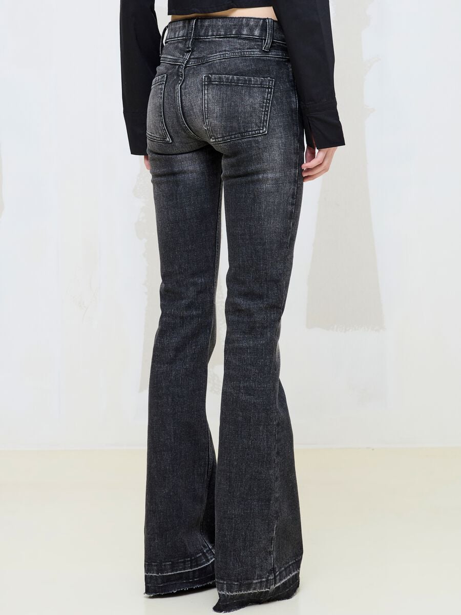 Slim Flare Black Washed Denim_3
