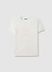 White pure cotton regular fit t-shirt with print_4