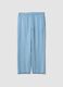 Pure Lyocell Blue Joggers Regular Fit_4