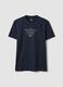 Blue pure cotton regular-fit short-sleeve T-shirt_4
