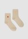 Beige organic cotton socks_0