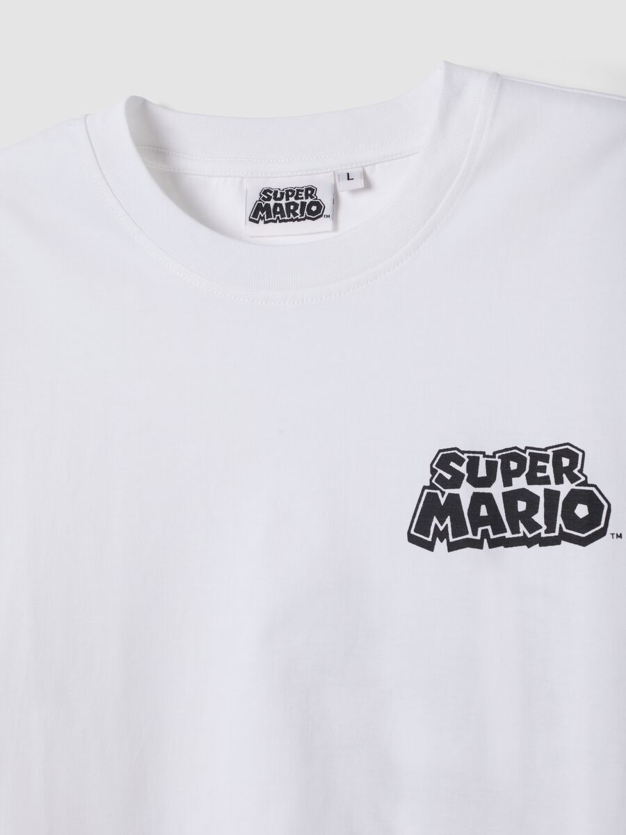 White short-sleeve pure cotton T-shirt, regular fit_5