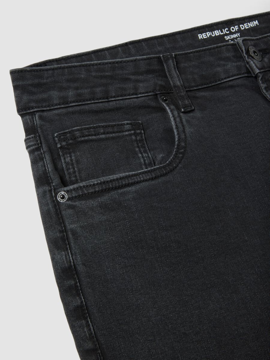 Black stretch cotton skinny-fit jeans_5