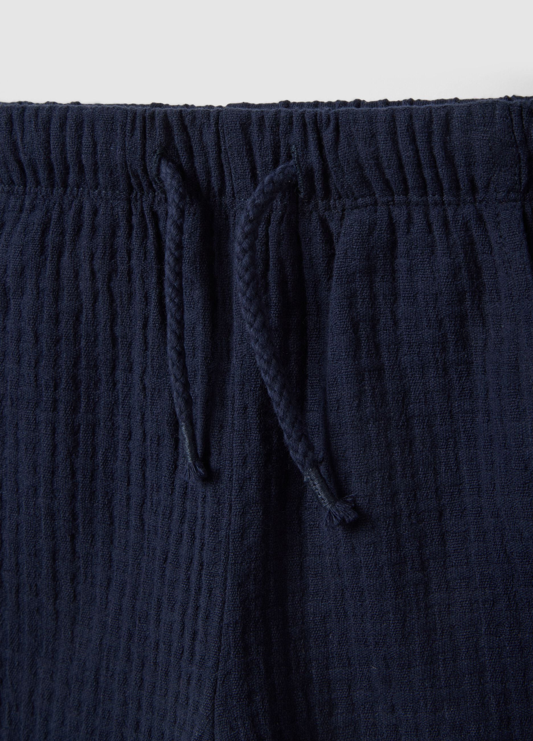 Children's regular fit blue pure cotton shorts