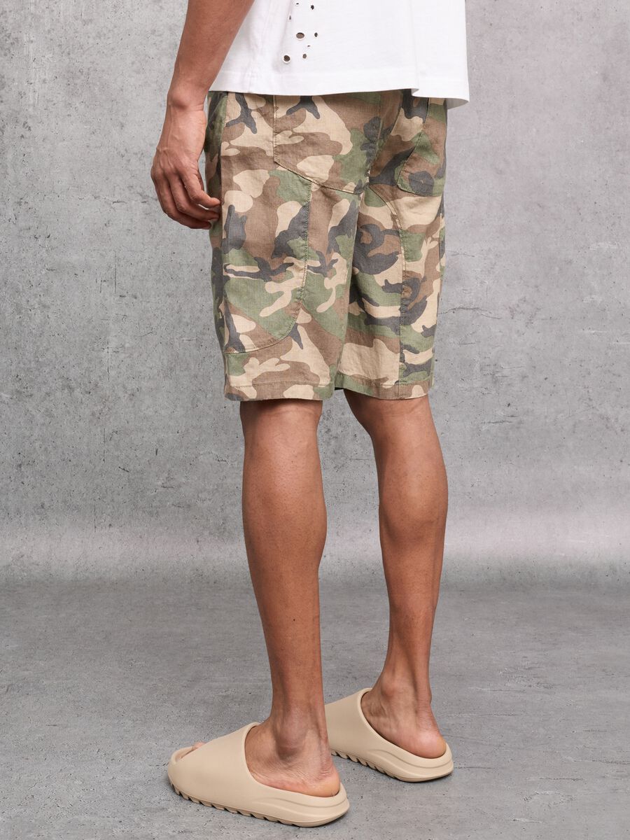 100% Linen Camo Shorts_3