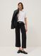 Black Stretch Cotton Wide Leg Jeans_0