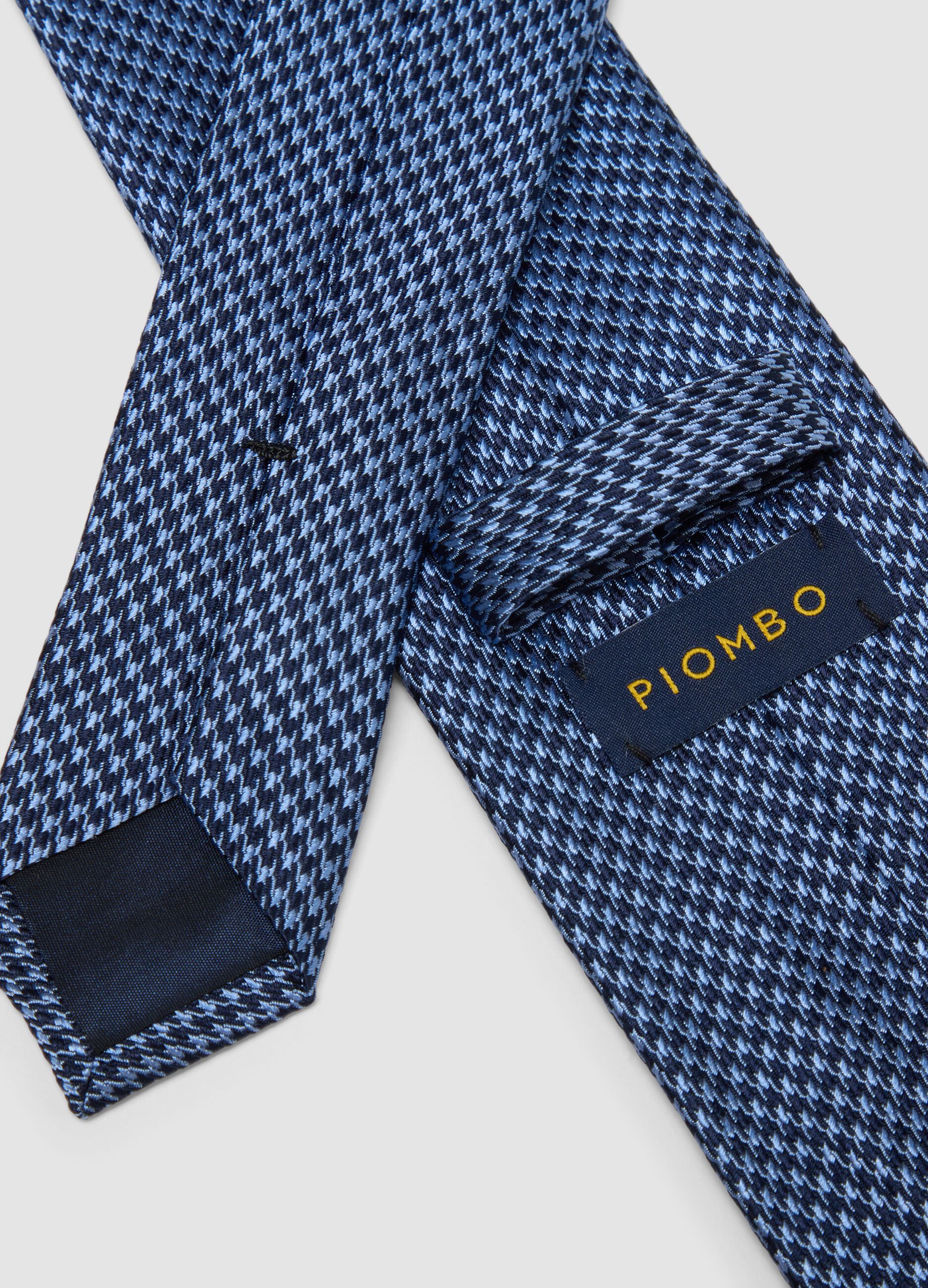 Multicolour Checked Pure Silk Tie Width 8 cm