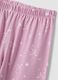 Pink organic cotton jersey pyjamas with bow print_3