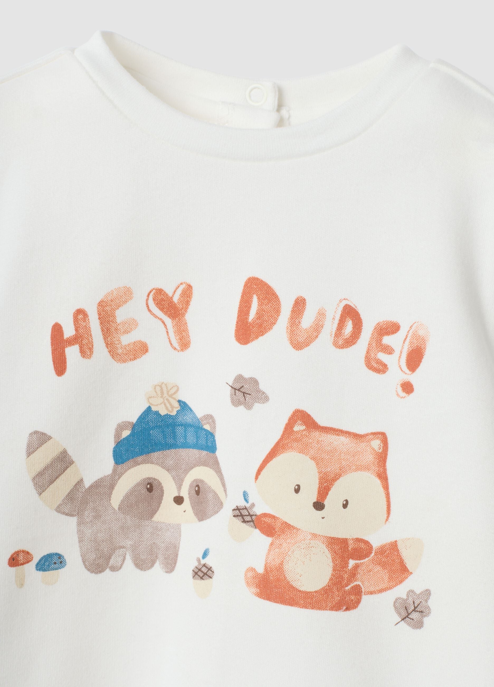White organic cotton crew-neck T-shirt