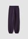 Purple cotton-blend joggers with elasticated waist, regular fit_5