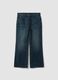 Blue pure cotton denim jeans with flare fit_0