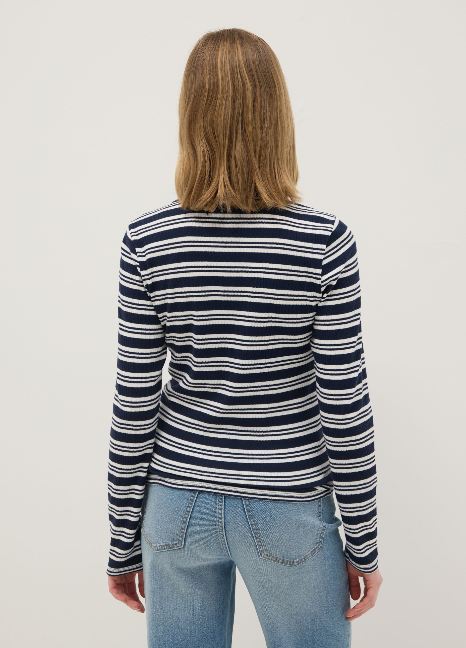 Multicolour Striped Stretch Cotton Polo Regular Fit