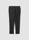 Grey slim-fit formal trousers in stretch viscose_1