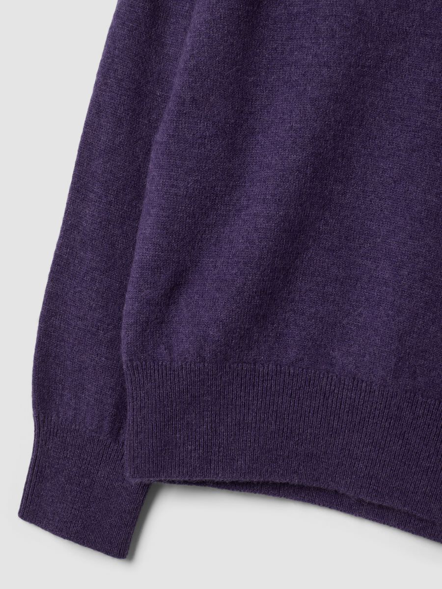 Purple pure wool long-sleeve jumper, regular fit_1