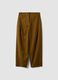 Brown stretch-cotton formal barrel-fit trousers_4
