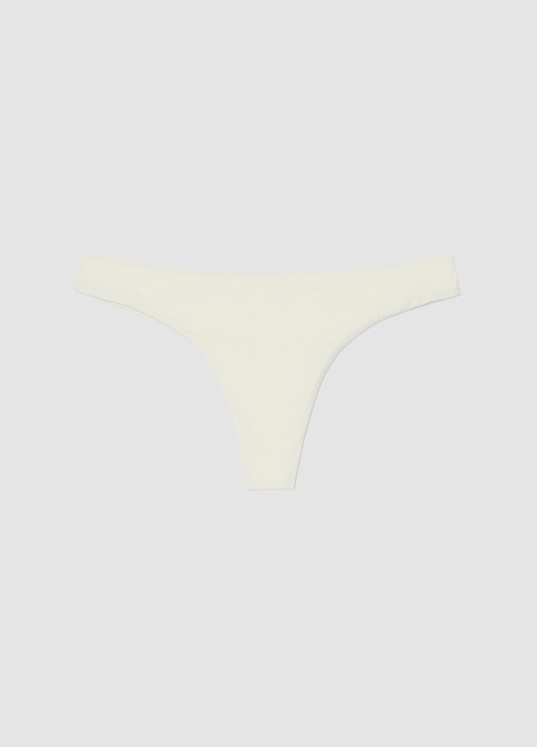 White stretch Brazilian bikini bottoms
