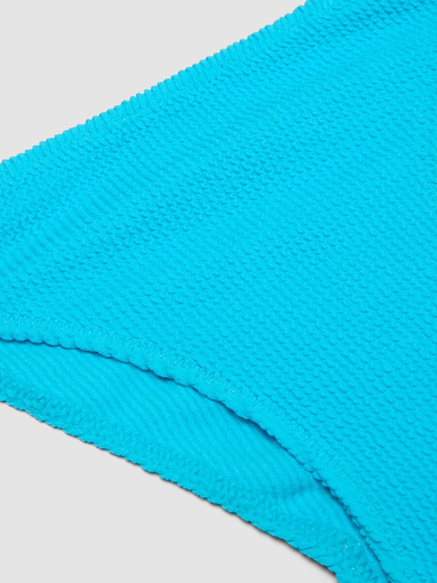 Blue bandeau bikini in stretch fabric_3