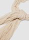 Beige semi-sheer crinkled-effect scarf_1