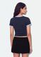 Blue stretch-cotton fitted T-shirt with contrast trims_3