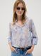 Blue floral lyocell-blend blouse_0