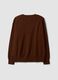 Brown pure wool crew-neck jumper with oversized fit_6