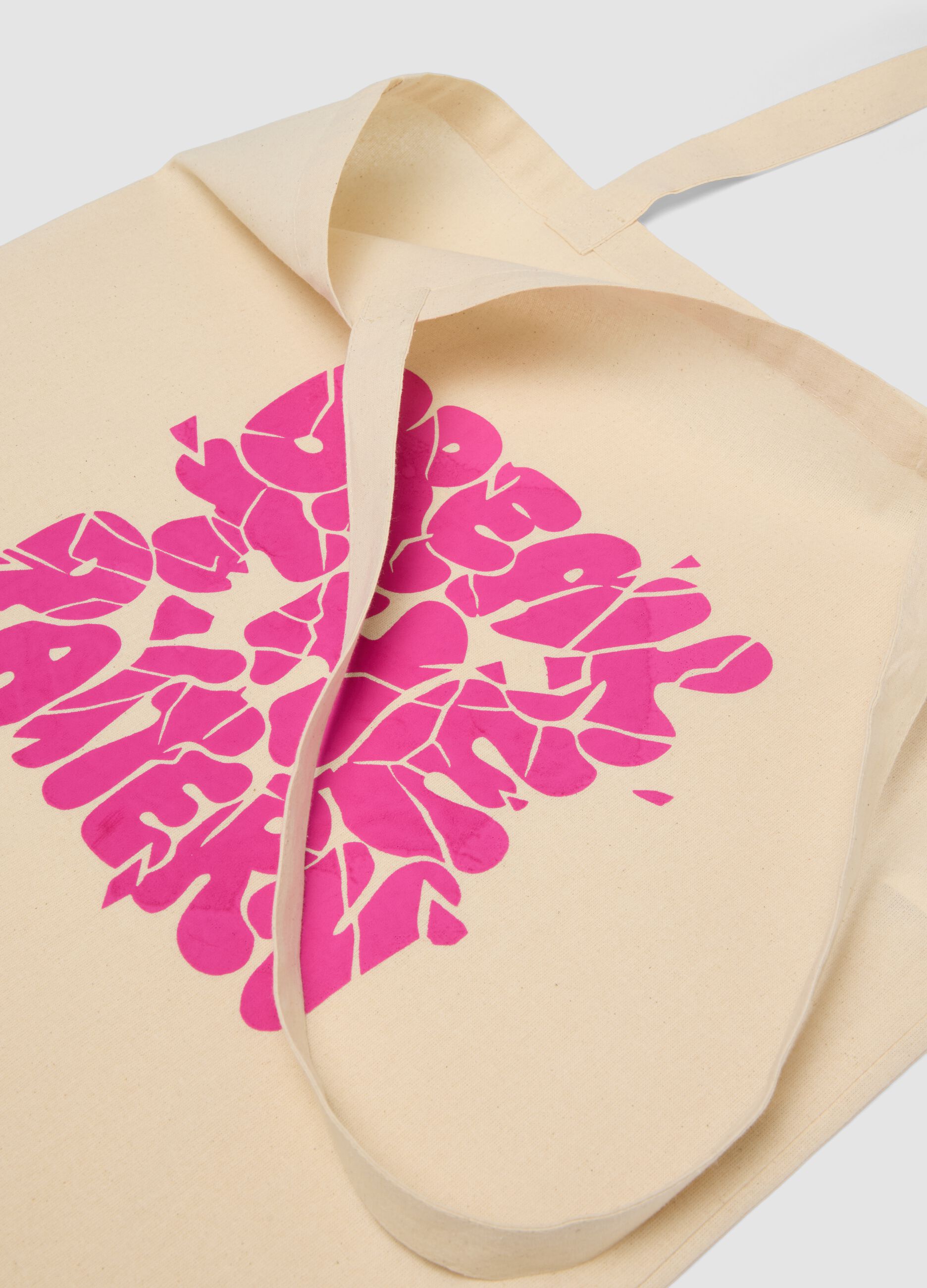 RE-UP tote bag with "Break the Pattern" screen print