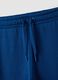 Blue organic cotton joggers with drawstring for boys_2