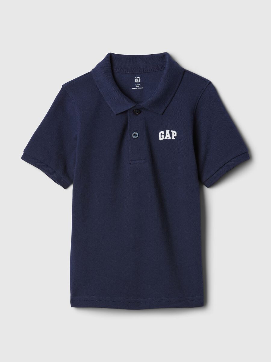 Pure cotton regular fit polo with logo_0