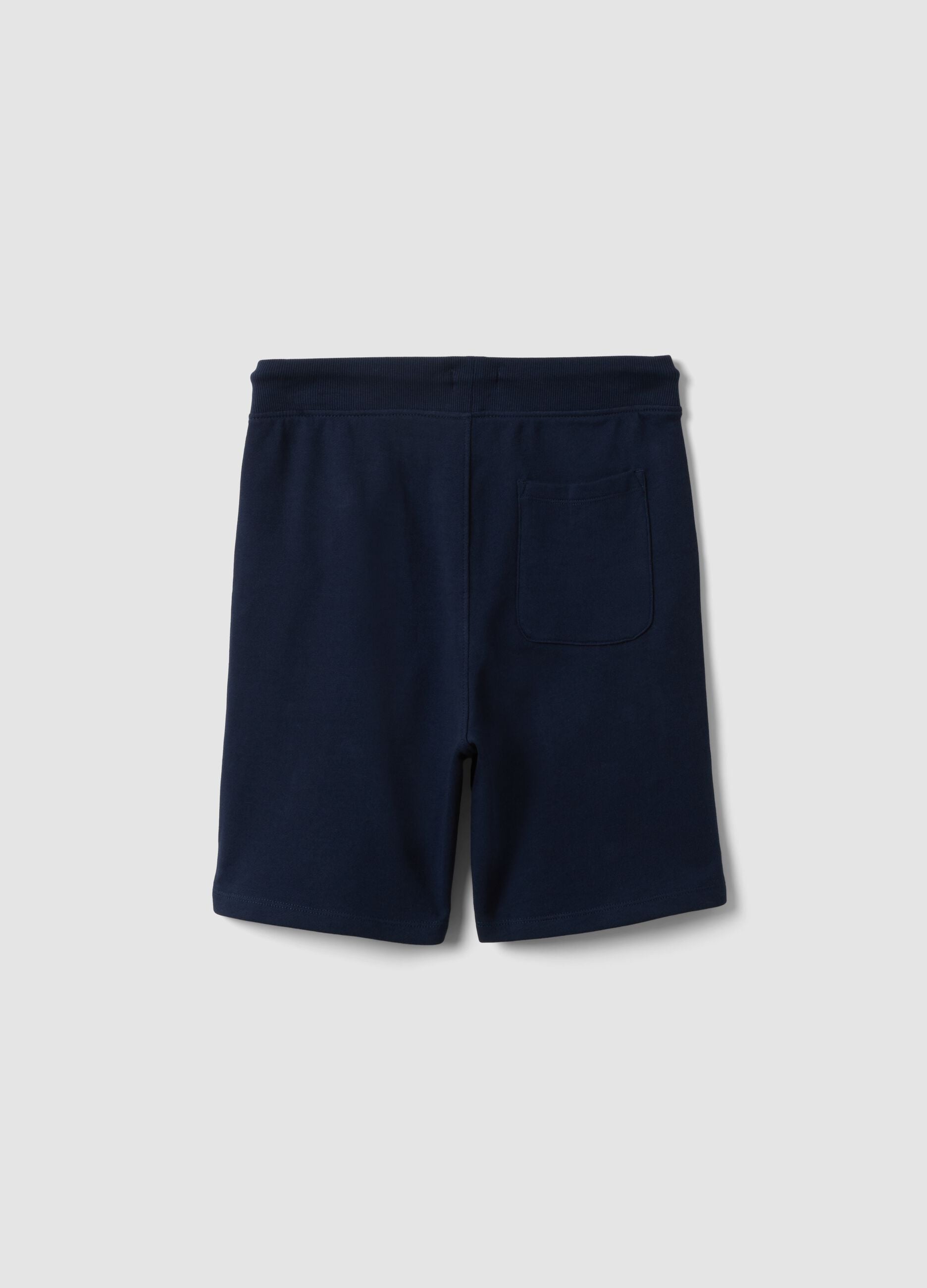 Boys&rsquo; blue pure cotton shorts, relaxed fit