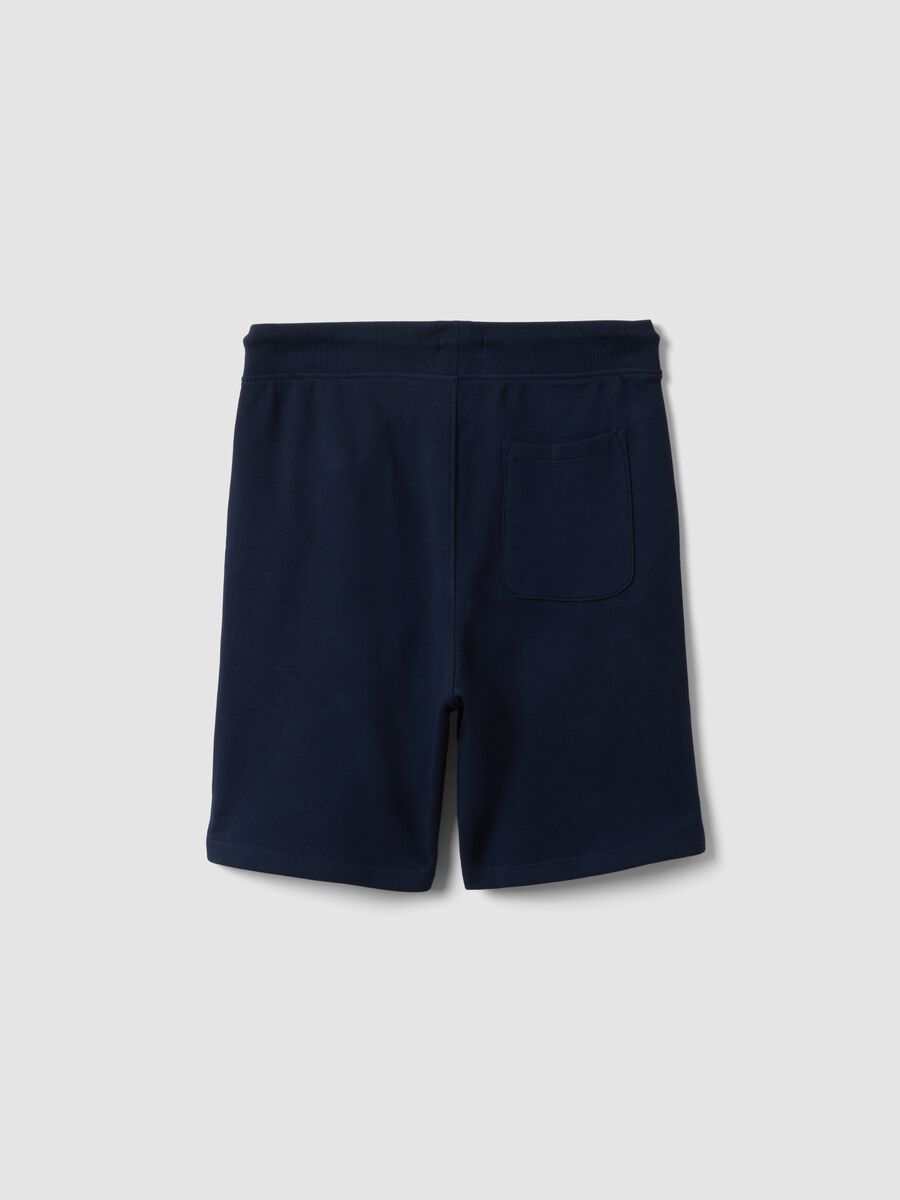 Boys&rsquo; blue pure cotton shorts, relaxed fit_4