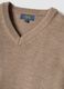 Brown V-neck jumper, regular fit_1