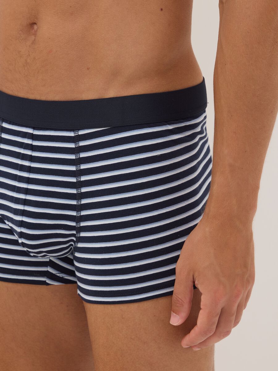 Five-pack of multicolour striped organic cotton boxer shorts_3