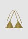 Green glitter-textured stretch triangle bikini top_4