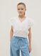 Girl's regular fit short sleeve white pure cotton shirt_0