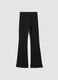 Girls' black flared leggings in stretch organic cotton_5