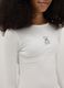 Girls' Long Sleeve White Cotton Blend Slim Fit T-Shirt_2