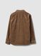 Brown pure cotton ribbed over-fit shacket_3