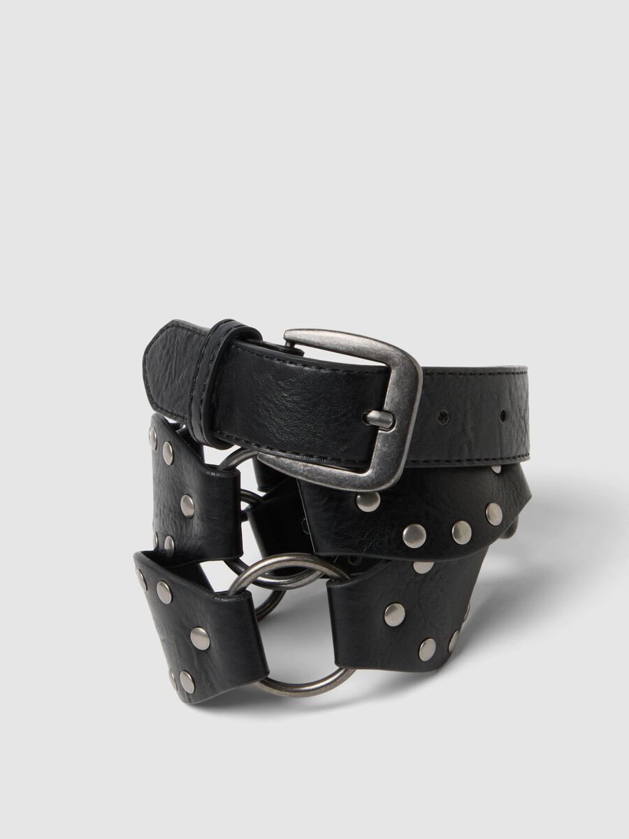 Cintura nera con dettagli metallici_2
