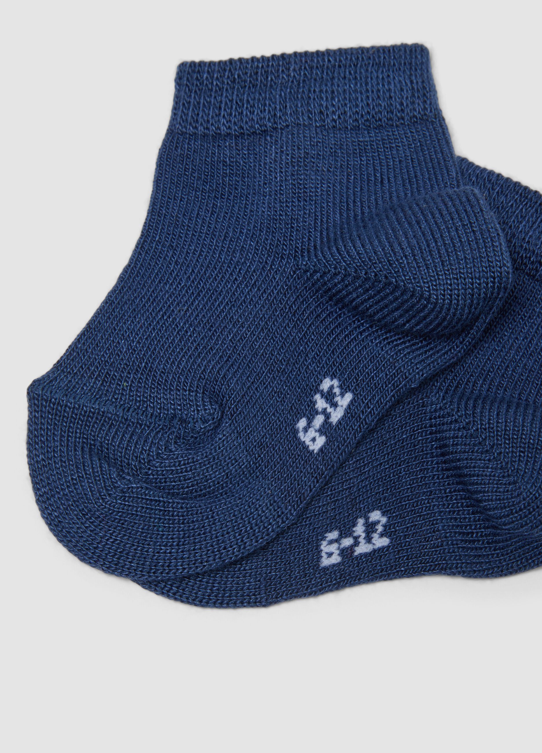 Two-pack newborn socks in multicoloured bamboo blend