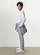Grey joggers in pure organic cotton with drawstring for boys_0