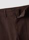 Brown wide-leg jeans in stretch cotton twill_5