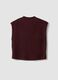 Red crew-neck wool-blend vest in oversized fit_2