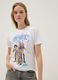 White pure cotton T-shirt regular fit with print_2