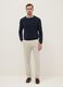 Beige chino trousers in pure cotton, regular fit_0
