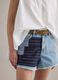 Light blue pure-cotton denim shorts with patchwork inserts_3